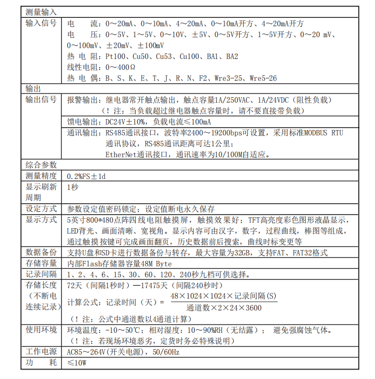 OHR-T510系列触摸彩色无纸记录仪(图1)